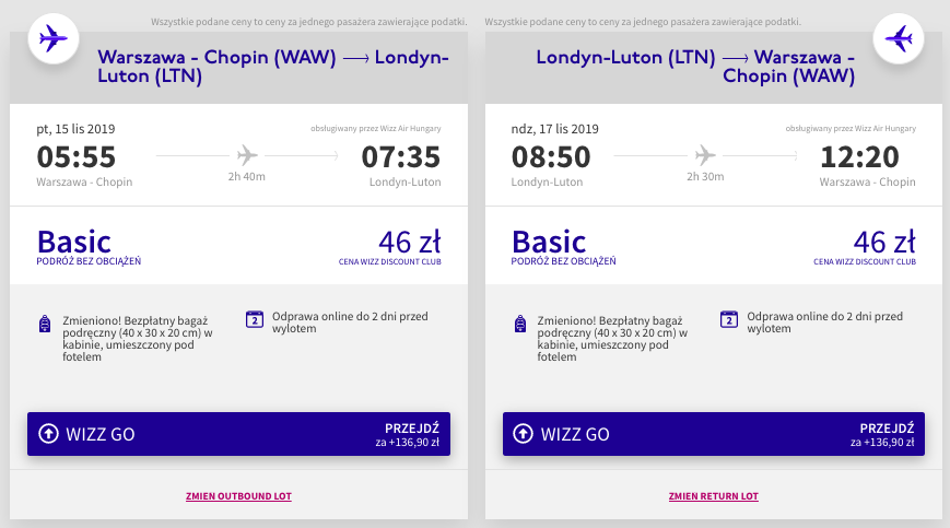 zarezerwuj loty do londynu