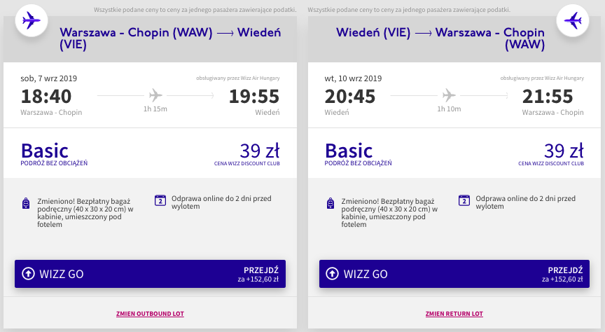 zarezerwuj loty do wiednia