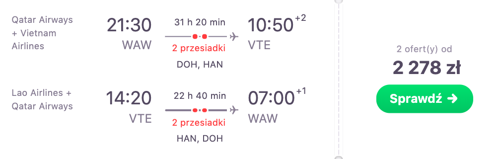 zarezerwuj loty do laosu