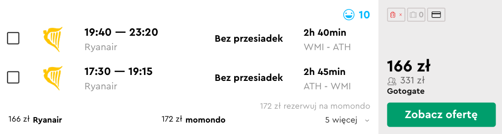 zarezerwuj loty do aten