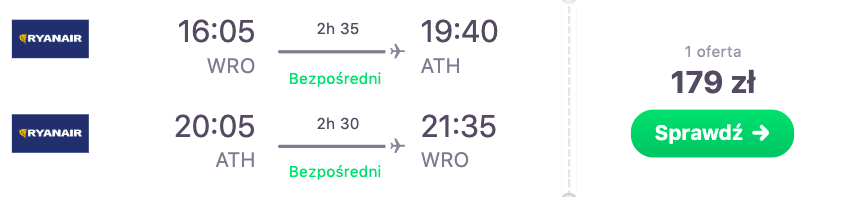 zarezerwuj loty do aten