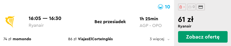 zarezerwuj loty do porto