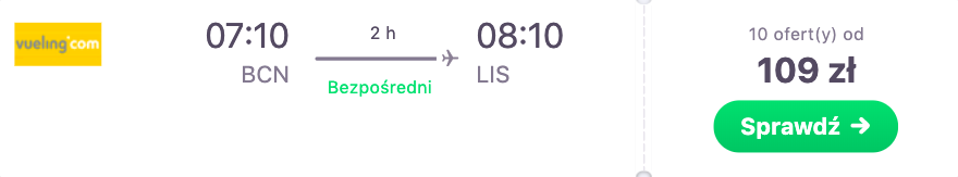 zarezerwuj loty do lizbony