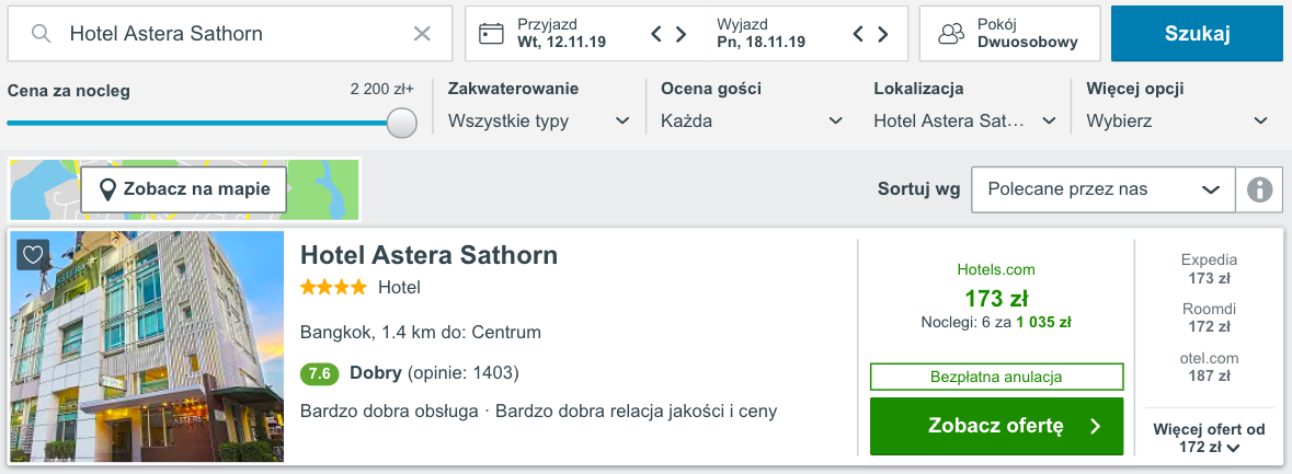 zarezerwuj hotel w tajlandii