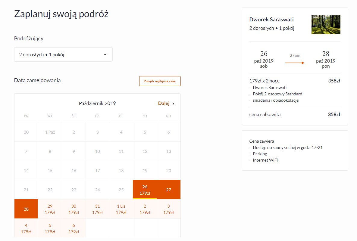 Rezerwacja noclegów