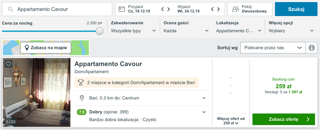 zarezerwuj hotel w bari