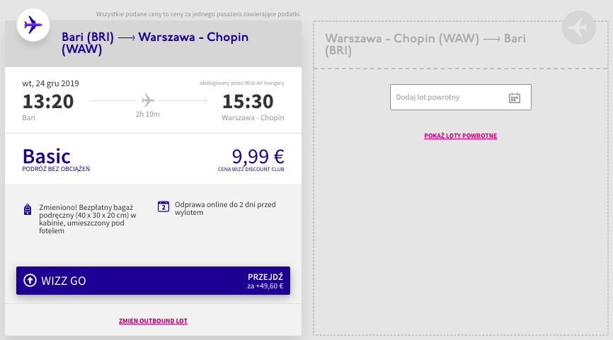 zarezerwuj loty do warszawy