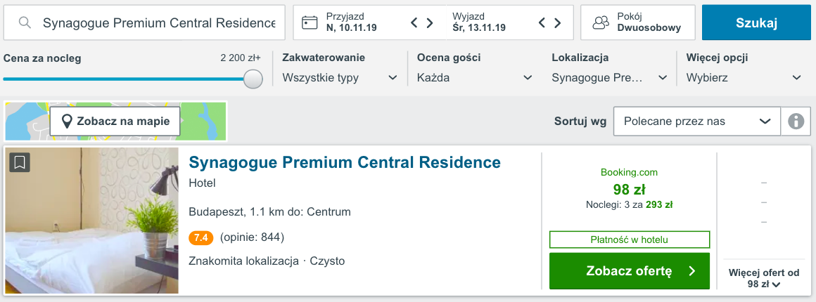 zarezerwuj hotel w budapeszcie