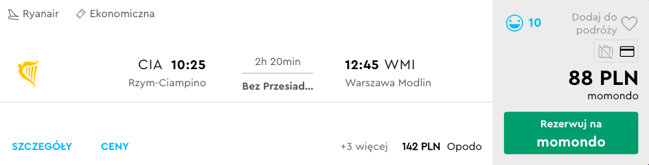 zarezerwuj loy do wrszamwy