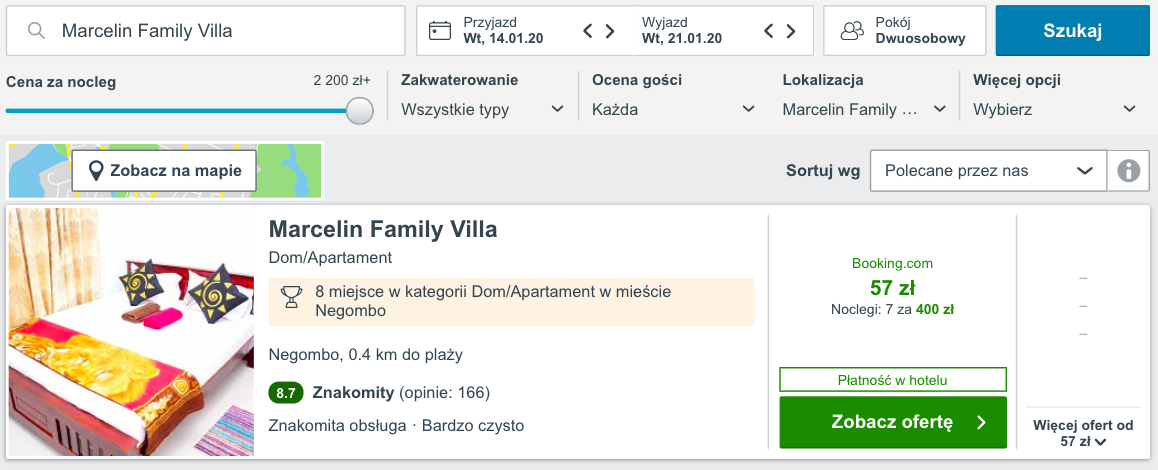 zarezerwuj hotel an sri lance