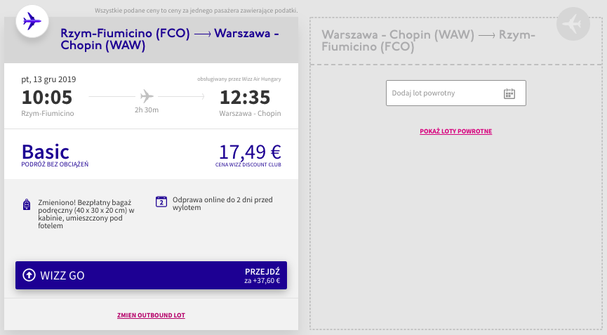 zarezerwuj loty do warszawy