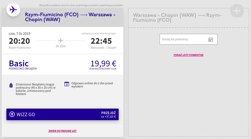 Zarezerwuj loty do Warszawy
