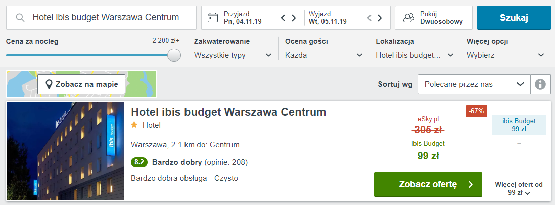 Rezerwacja noclegów