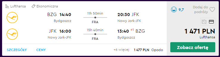 Loty do Nowego Jorku