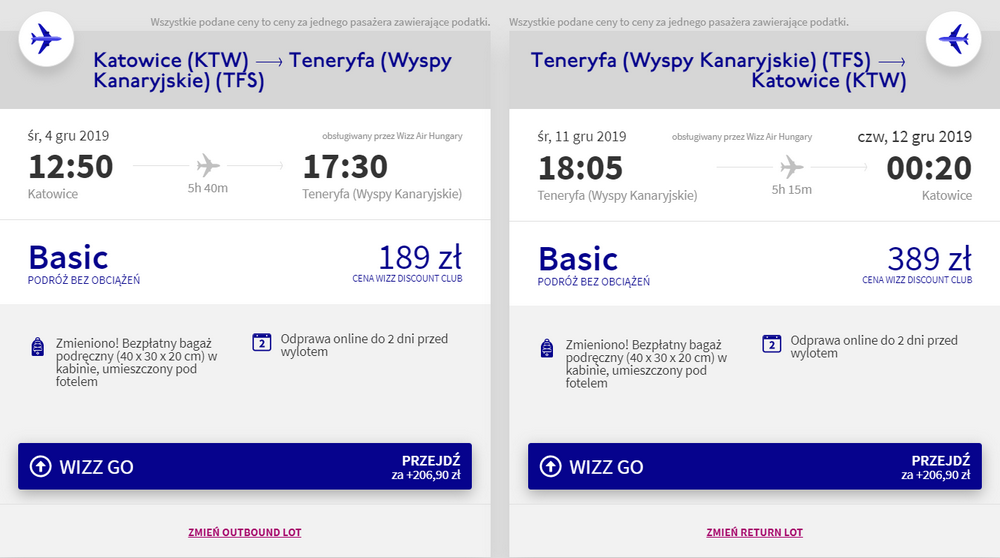 teneryfa loty
