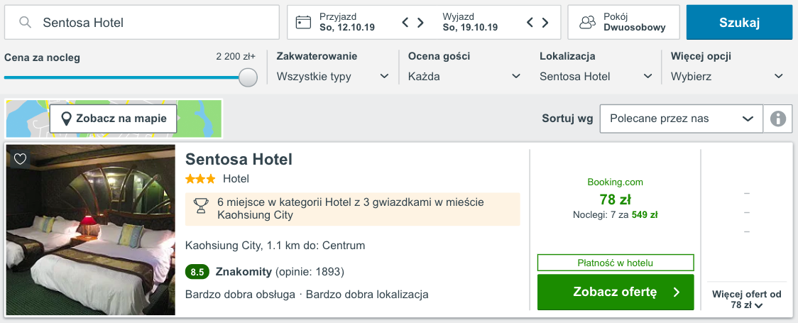 zarezerwuj hotel w kaohsiung