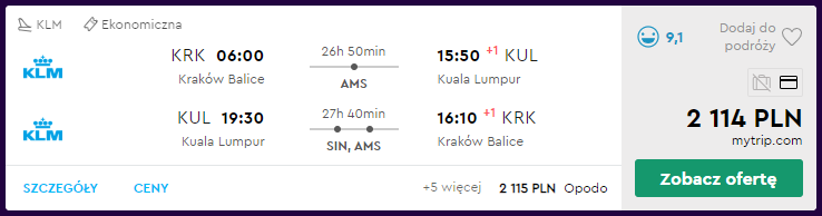 Loty do Kuala Lumpur