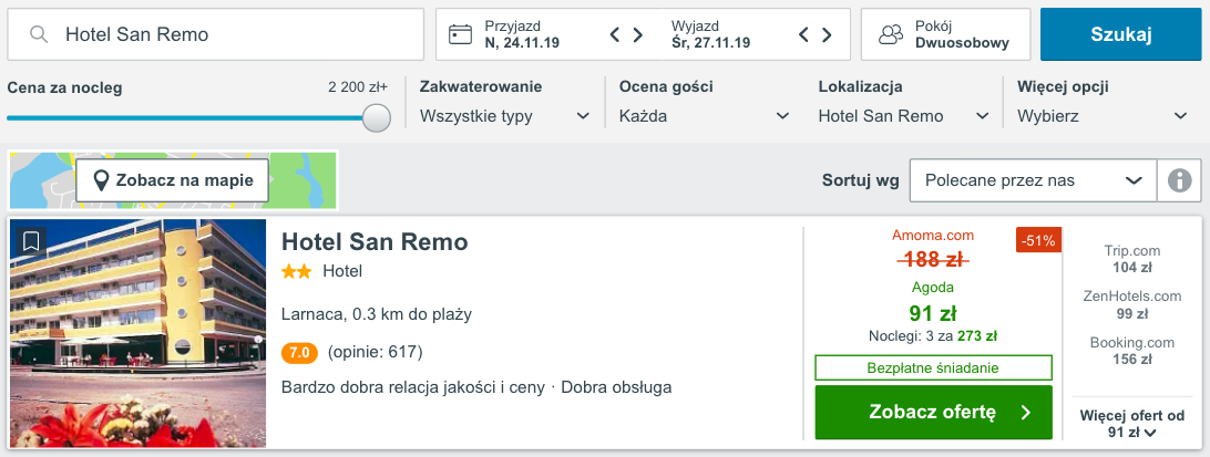 zarezerwuj hotel w larnace