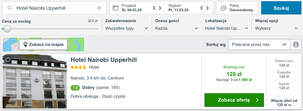 zarezerwuj hotel w nairobi