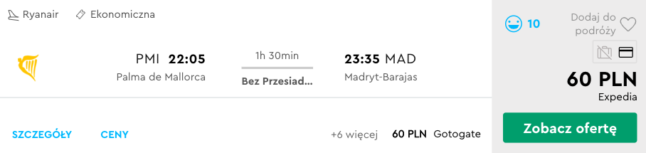Zarezerwuj loty do Madrytu