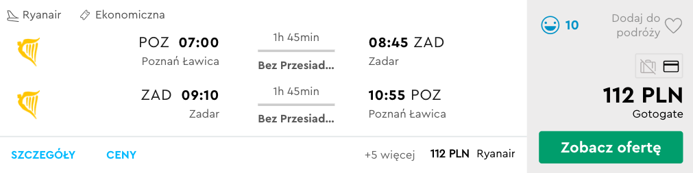 zarezerwuj loty do zadaru