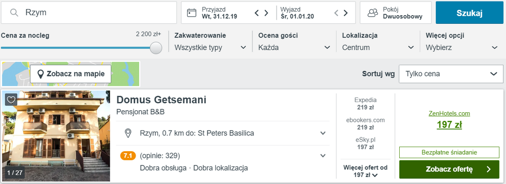 noclegi w rzymie