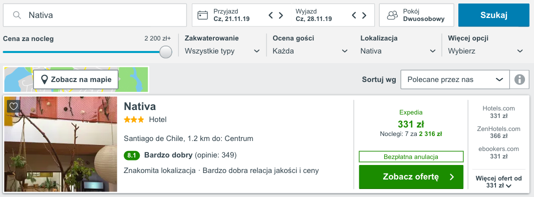 zarezerwuj hotel w chile