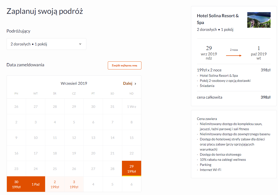 Rezerwacja noclegów
