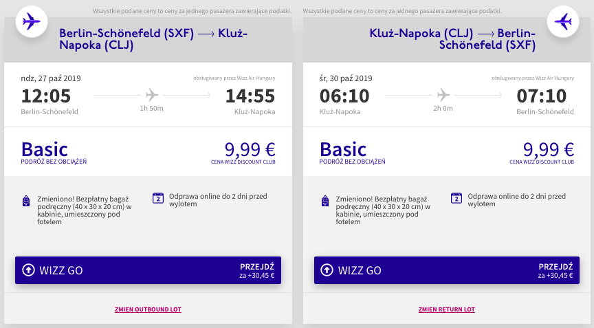 zarezerwuj loty do rumunii