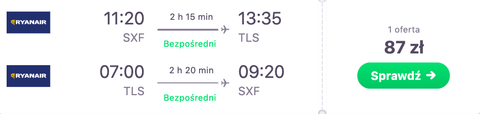 zarezerwuj loty do tuluzi