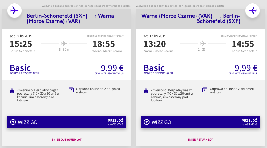zarezerwuj loty do warny