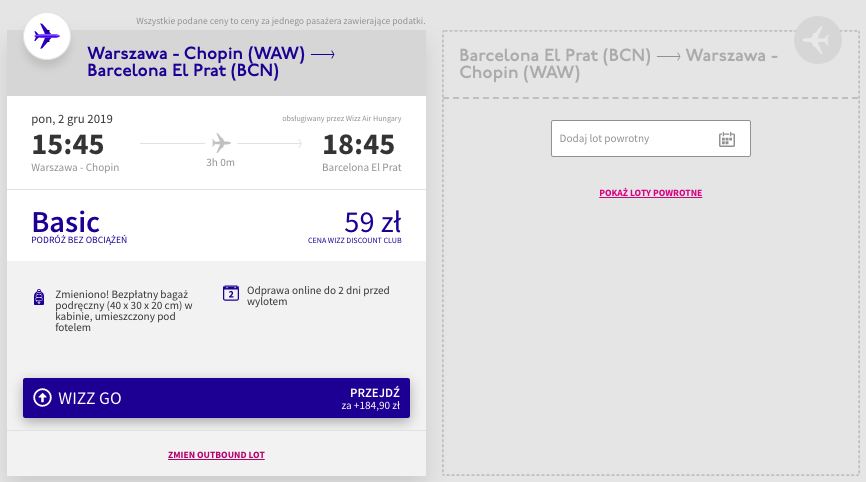 zarezerwuj loty do barcelony