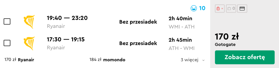 zarezerwuj loty do aten