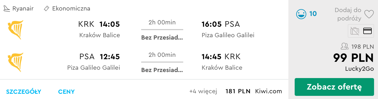 pisa loty