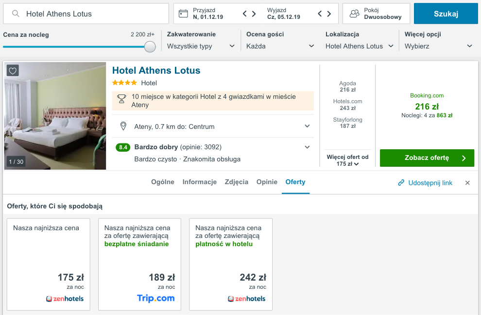 zarezerwuj hotel w atenach