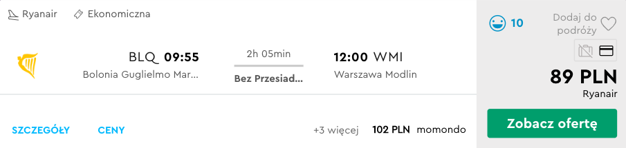 zarezerwuj loty do warszawy