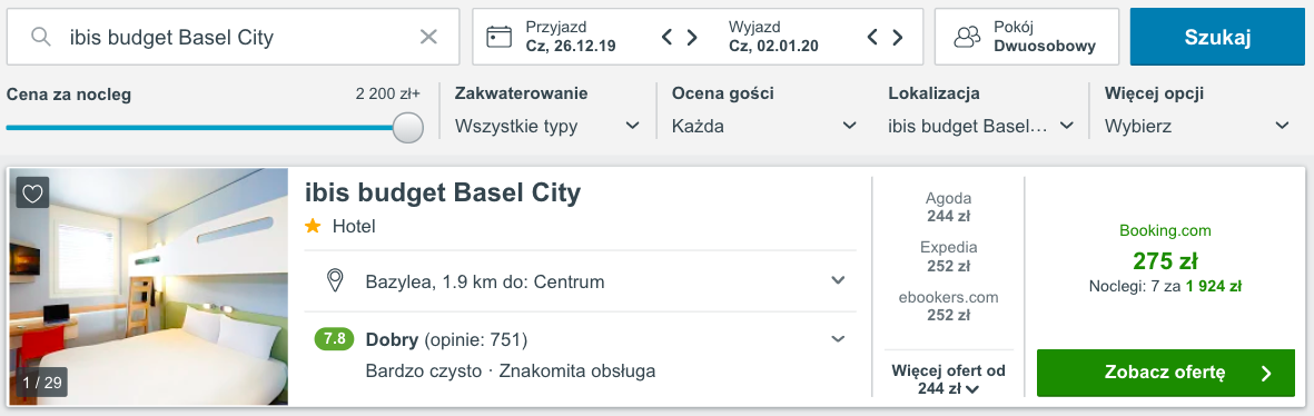 zarezerwuj hotel w bazylei