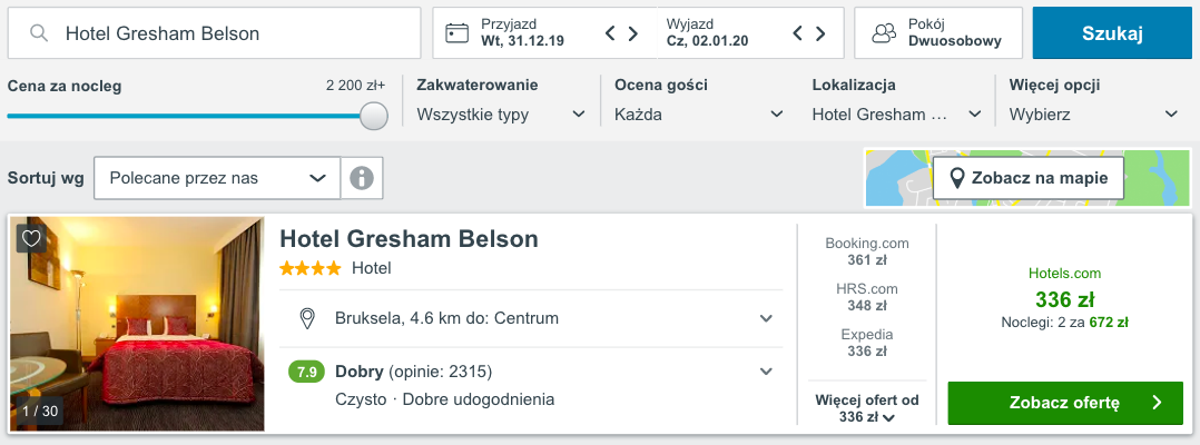 zarezerwuj hotel w brukseli