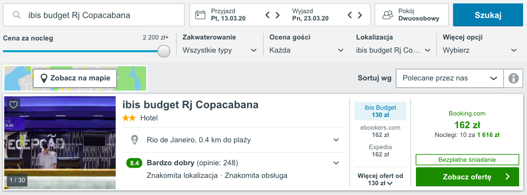 zarezerwuj hotel w rio