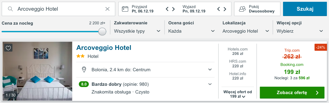 zarezerwuj hotel w bolonii