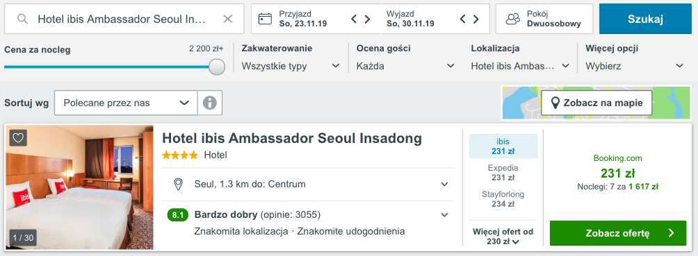 zarezerwuj hotel w seulu