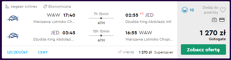 Loty do Arabii Saudyjskiej