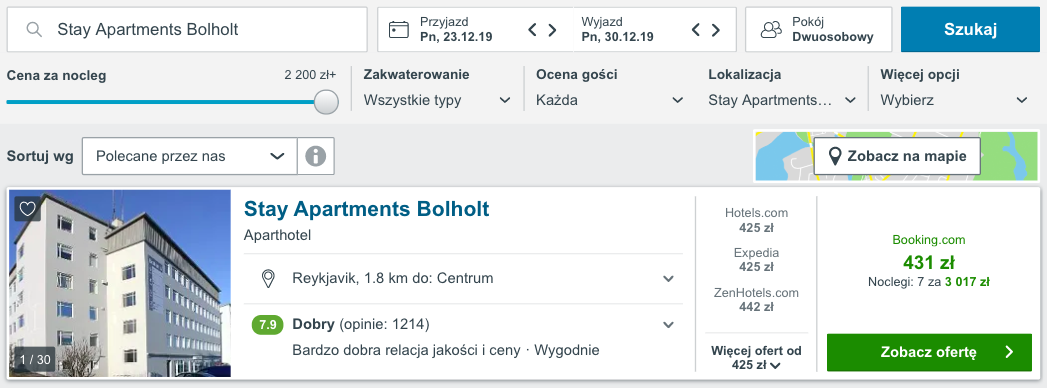 zarezerwuj hotel na islandii