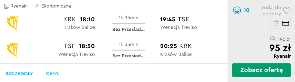 zarezerwuj loty do wenecji