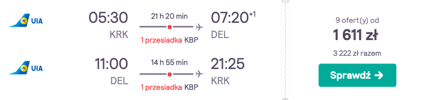 zarezerwuj loty do delhi