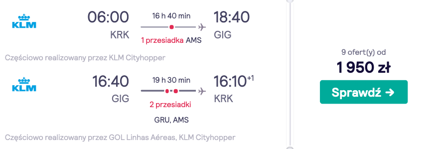 zarezerwuj loty do rio