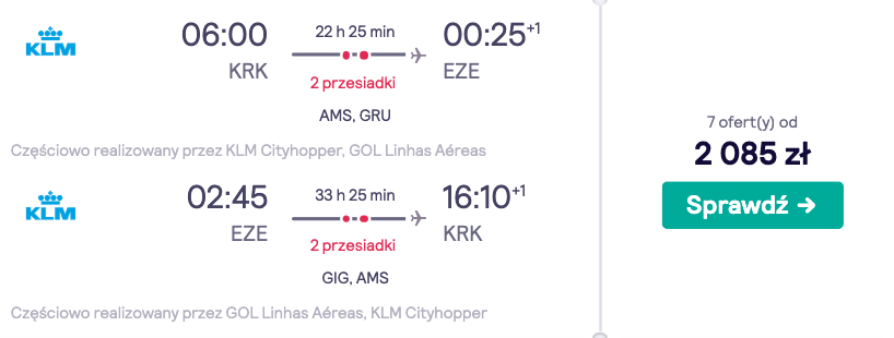 zarezerwuj loty do argentyny