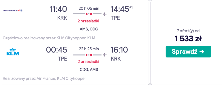 zarezerwuj loty do tajpej