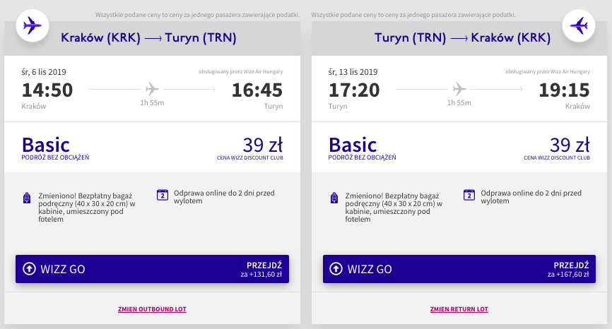 zarezerwuj loty do turynu