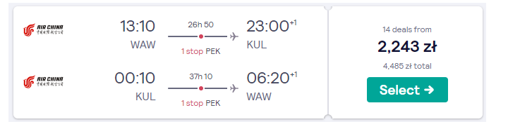 Loty do Kuala Lumpur